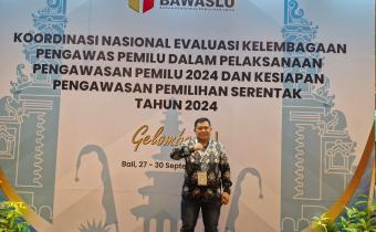 Ketua Bawaslu Majalengka pada Rakornas Evaluasi Pengawasn Pemilu 2024 dan Kesiapan Menghadapi Pemilihan Serentak